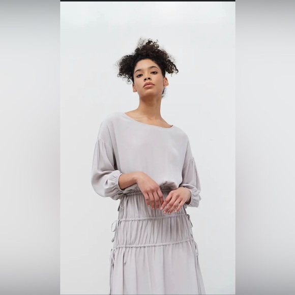 Grade & Gather Silver Dove Drawstring Dress - Picture 2 of 4